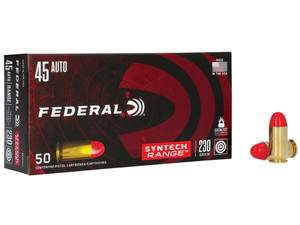 Federal AE45SJ1 American Eagle Syntech Range 45ACP 230gr Total Syntech Jacket Round Nose 50 Per Box/10 Case