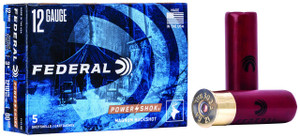 Federal Power-Shok 12 Gauge Shotshell Ammunition, 3 Inch, 1210 FPS, 15 Pellet, #00 Buck - 5 Cartridge Box ( 5 / 1 )