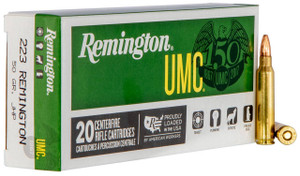 Remington UMC Hyper Velocity Centerfire Ammunition, 223 Remington, Jacketed Hollow Point, 50 Grain - 20 Cartridge Box ( 20 / 1 )