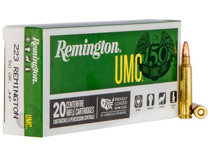 Remington Ammunition 23812 UMC 223Rem 50gr Jacketed Hollow Point 20 Per Box/10 Case