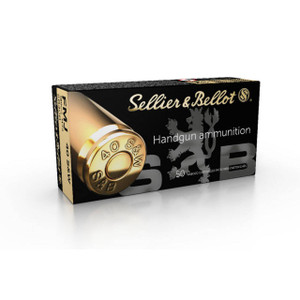 Sellier & Bellot Handgun Subsonic Centerfire Ammunition, 40 Smith & Wesson, Full Metal Jacket, 180 Grain - 50 Cartridge Box ( 50 / 1 )