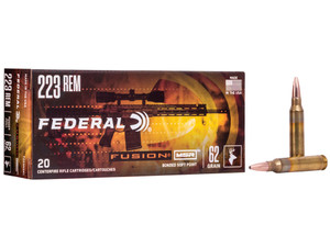 Federal F223MSR1 Fusion MSR 223Rem 62gr Bonded Soft Point 20 Per Box/10 Case