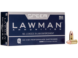 Speer 53651 Lawman 9mmLuger 124gr Total Metal Jacket 50 Per Box/20 Case