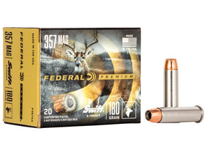 Federal P357SA Premium 357Mag 180gr Swift A Frame 20 Per Box/10 Case