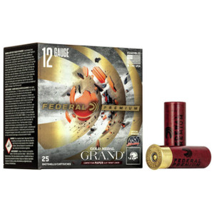 Federal Gold Medal 12 Gauge Shotshell Ammunition, 2 3/4 Inch, 1145 FPS, 1 1/8 Ounce, #8 Shot - 25 Cartridge Box ( 25 / 1 )