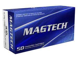 Magtech 38C Range/Training 38Special 158gr Semi Jacketed Soft Point Flat 50 Per Box/20 Case