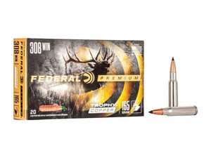 Federal P308TC2 Premium 308Win 165gr Trophy Copper 20 Per Box/10 Case