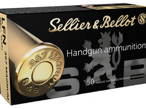 Sellier & Bellot SB357L Handgun 357Mag 158gr Lead Flat Nose 50 Per Box/20 Case