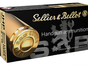 Sellier & Bellot SB9D Handgun 9mmLuger 124gr Jacketed Hollow Point 50 Per Box/20 Case
