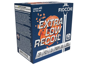 Fiocchi 1278OZ8 Exacta Target Low Recoil Trainer 12Gauge 2.75" 7/8oz 8Shot 25 Per Box/10 Case