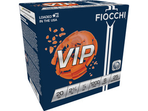Fiocchi 20VIP8 Exacta Target VIP 20Gauge 2.75" 7/8oz 8Shot 25 Per Box/10 Case