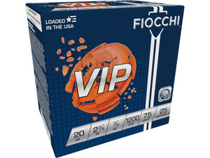 Fiocchi 20VIP75 Exacta Target VIP 20Gauge 2.75" 7/8oz 7.5Shot 25 Per Box/10 Case