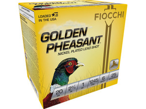 Fiocchi 20GP6 Golden Pheasant Extrema 20Gauge 2.75" 1oz 6Shot 25 Per Box/10 Case