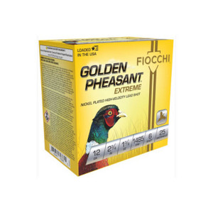 Fiocchi Golden Pheasant 12 Gauge Shotshell Ammunition, 2 3/4 Inch, 1285 FPS, 1 3/8 Ounce, #6 Shot - 25 Cartridge Box ( 25 / 1 )