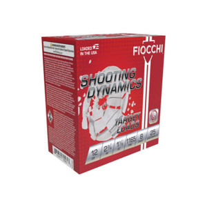Fiocchi Shooting Dynamics 12 Gauge Shotshell Ammunition, 2 3/4 Inch, 1165 FPS, 1 1/8 Ounce, #8 Shot - 25 Cartridge Box ( 25 / 1 )