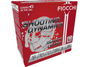 Fiocchi 12SD18L8 Shooting Dynamics Target 12Gauge 2.75" 1 1/8oz 8Shot 25 Per Box/10 Case