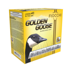 Fiocchi Golden Goose 12 Gauge Shotshell Ammunition, 3 1/2 Inch, 1430 FPS, 1 5/8 Ounce, #2 Shot - 25 Cartridge Box ( 25 / 1 )