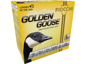 Fiocchi 1235GG2 Golden Goose 12Gauge 3.50" 1 5/8oz 2Shot 25 Per Box/10 Case