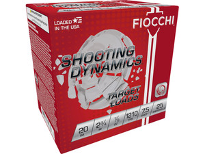 Fiocchi 20SD75 Shooting Dynamics Target 20Gauge 2.75" 7/8oz 7.5Shot 25 Per Box/10 Case