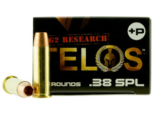 G2 Research G00618 Telos 38Special+P 105gr Fracturing Copper Hollow Point 20 Per Box/25 Case