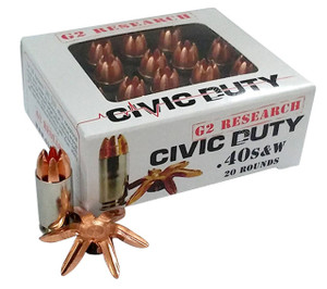 G2R CIVIC DUTY 40S&W 122GR 20/500 UPC: 851412006209