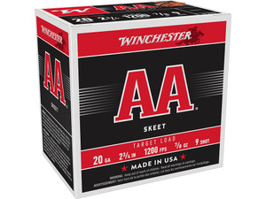 Winchester Ammo AA209 AA 20Gauge 2.75" 7/8oz 9Shot 25 Per Box/10 Case
