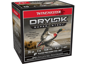 Winchester Ammo XSM2032 Drylok Super Steel Magnum 20Gauge 3" 1oz 2Shot 25 Per Box/10 Case