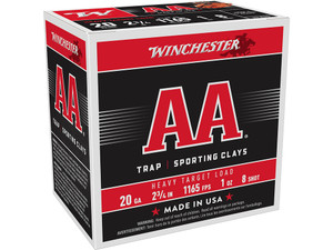 Winchester Ammo AAH208 AA Heavy 20Gauge 2.75" 1oz 8Shot 25 Per Box/10 Case