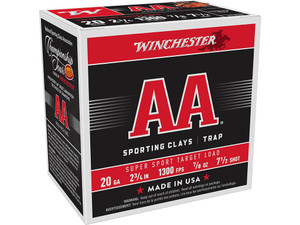 Winchester Ammo AASC207 AA Super Sport Sporting Clay 20Gauge 2.75" 7/8oz 7.5Shot 25 Per Box/10 Case