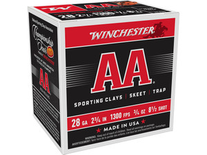 Winchester Ammo AASC2885 AA Super Sport Sporting Clay 28Gauge 2.75" 3/4oz 8.5Shot 25 Per Box/10 Case