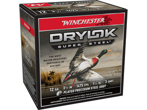 Winchester Ammo SSH12LH3 Drylok Super Steel High Velocity 12Gauge 3.50" 1 1/2oz 3Shot 25 Per Box/10 Case