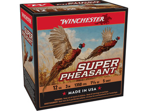 Winchester Ammo X123PH5 Super Pheasant Magnum High Brass 12Gauge 3" 1 5/8oz 5Shot 25 Per Box/10 Case