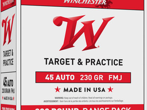 Winchester Ammo USA45W USA Range Pack 45ACP 230gr Full Metal Jacket 200 Per Box/3 Case