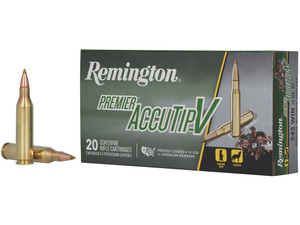 Remington Ammunition 29194 Premier Accutip-V 243Win 75gr AccuTip V Boat Tail 20 Per Box/10 Case