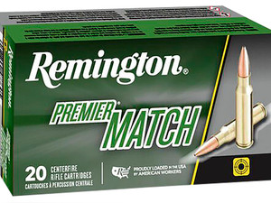 Remington Ammunition 27686 Premier Match 223Rem 77gr Sierra MatchKing BTHP 20 Per Box/10 Case