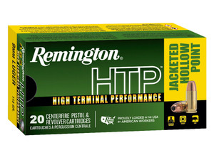 Remington Ammunition 28288 HTP 9mmLuger 115gr Jacketed Hollow Point 20 Per Box/25 Case