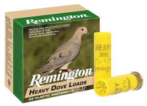 Remington Heavy Dove Load 20 Gauge Shotshell Ammunition, 2 3/4 Inch, 1165 FPS, 1 Ounce, #7 1/2 Shot - 25 Cartridge Box ( 25 / 1 )