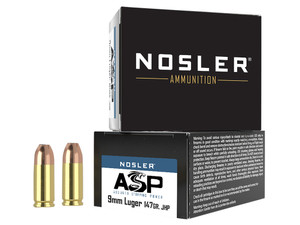 Nosler 51290 Assured Stopping Power Handgun 9mmLuger 147gr Jacketed Hollow Point 20 Per Box/20 Case