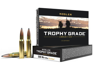 Nosler 60053 Trophy Grade 308 Win 165 gr Nosler Spitzer Partition 20 Per Box/ 10 Case