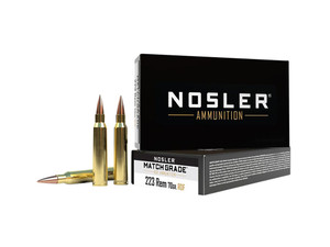 Nosler 60130 Match Grade RDF 223Rem 70gr RDF Hollow Point Boat Tail 20 Per Box/40 Case