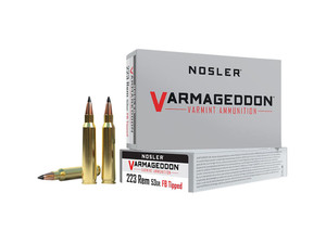 Nosler 65139 Varmageddon 223Rem 53gr Flat Base Tipped 20 Per Box/20 Case