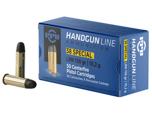 PPU PPH38SL Handgun 38Special 158gr Lead Round Nose 50 Per Box/10 Case