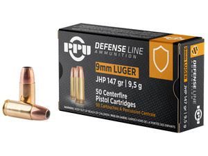 PPU PPD92 Defense 9mmLuger 147gr Jacketed Hollow Point 50 Per Box/20 Case