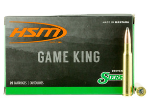 HSM 300641N Game King 30-06 Springfield 180 gr Sierra GameKing Spitzer Boat Tail 20 Per Box/ 20 Case