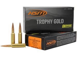 HSM 65CREEDMOOR140VLD Trophy Gold Extended Range 6.5 Creedmoor 140 gr Berger Hybrid Tactical Open Tip Match 20 Per Box/ 25 Case