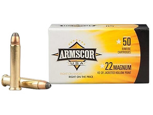 Armscor FAC22M1N USA 22WMR 40gr Jacketed Hollow Point 50 Per Box/40 Case
