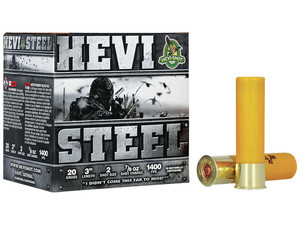 HEVI-Shot HS62002 HEVI-Steel 20Gauge 3" 7/8oz 2Shot 25 Per Box/10 Case