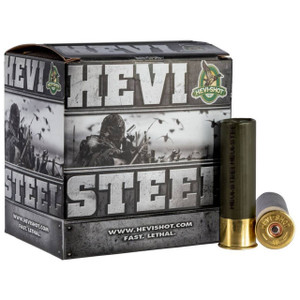 HEVI-Shot Hevi-Steel 12 Gauge Shotshell Ammunition, 3 1/2 Inch, 1550 FPS, 1 3/8 Ounce, #4 Shot - 25 Cartridge Box ( 25 / 1 )