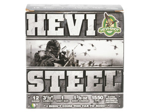 HEVI-Shot HS65001 HEVI-Steel 12Gauge 3.50" 1 3/8oz 1Shot 25 Per Box/10 Case