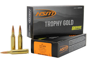 HSM 24395VLD Trophy Gold Extended Range 243 Win 95 gr Berger Hunting VLD Match 20 Per Box/ 25 Case